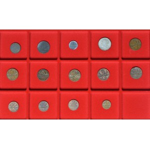 Polska, zestaw 14 monet 1918 - 1939