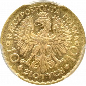 II Rzeczpospolita, 10 złotych 1925, Chrobry - PCGS MS66