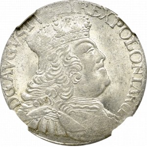 August III Sas, Ort 1756 EC, Lipsk - NGC MS62 