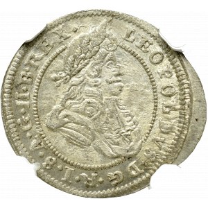 Śląsk, Leopold I, 1 Krajcar 1699 FN, Opole - NGC MS64 