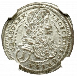 Austria, Leopold,1 Krajcar 1699 Wiedeń - NGC MS61