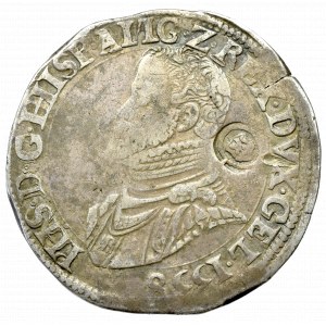 Netherlands under Spain, Philip II, Philipsdaalder 1558 Geldria Countermark for Holland