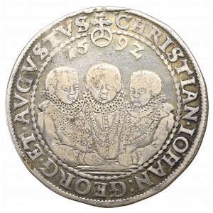 Germany, Saxony, Christian II, John Georg and August, Taler 1592 Dresden