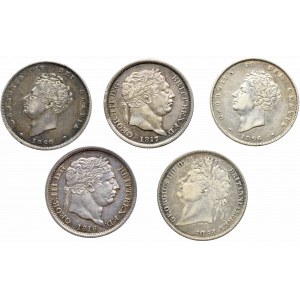 Wielka Brytania, Zestaw 5 srebrnych monet