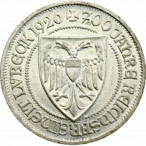 Niemcy, 3 marki 1926 A, 700-lecie Wolnego Miasta Lubeka