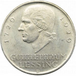 Germany, 5 mark 1929 D Lessing