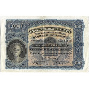 Switzerland, 100 francs 1949