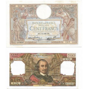 France, 100 fancs 1939 and 1966