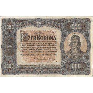 Węgry, 1000 Koron 1920 B