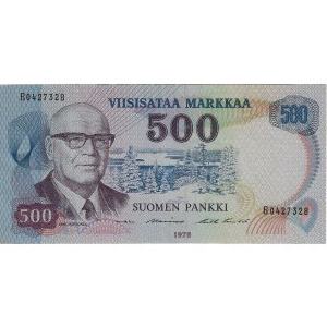 Finlandia, 500 markkaa 1975 B