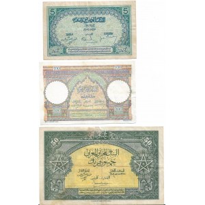 Maroc, lot 5, 50 and 100 francs