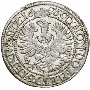 Śląsk, Sylwiusz Fryderyk, 3 krajcary 1676, Oleśnica