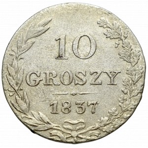 Zabór rosyjski, 10 groszy 1837 MW, Warszawa