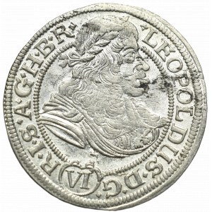 Śląsk, Leopold I, 6 krajcarów 1673 SHS, Wrocław