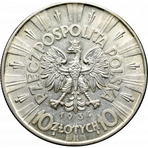 II Rzeczpospolita, 10 złotych 1934, Piłsudski