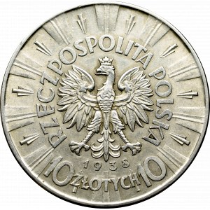 II Rzeczpospolita, 10 złotych 1938, Piłsudski