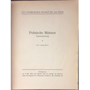 Katalog aukcyjny Leo Hamburger „Auktion Polnischer Münzen