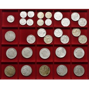 II Rzeczpospolita, Kolekcja srebrnych monet obiegowych (31 szt)