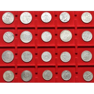 Czechosłowacja, Zestaw 20 srebrnych monet