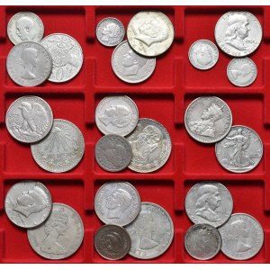 Świat, Kolekcja srebrnych monet (24 szt)