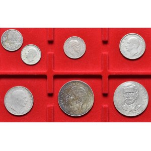 Europa, zestaw 7 srebrnych monet