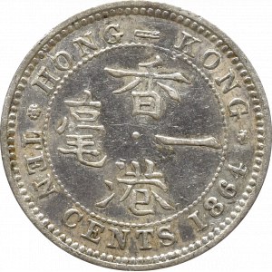 Chiny, Hong-Kong, 10 centów 1864
