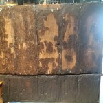 ANONYMOUS, Walnut double-bodied credenza. Reggio Mantova 17th cent.