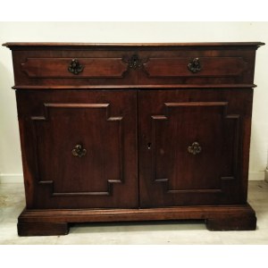 ANONYMOUS, Carved walnut sideboard. Emilia 17th cent.