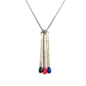 Silver necklace Three matches / Marek Piekarczyk