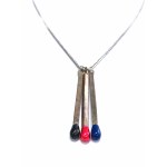 Silver necklace Three matches / Marek Piekarczyk