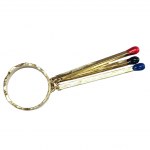 Gold-plated male ring Three matches / Marek Piekarczyk