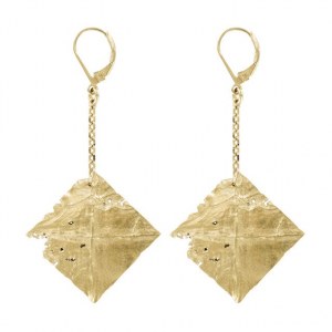Earrings Last painting by Zdzislaw Beksinski (gold plated)