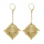 Earrings Last painting by Zdzislaw Beksinski (gold plated)