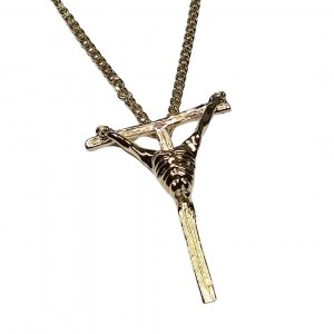 Necklace with a cross inspired by a painting by Zdzislaw Beksinski