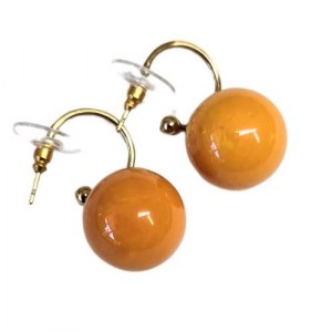 Yellow and orange Summertime ball earrings