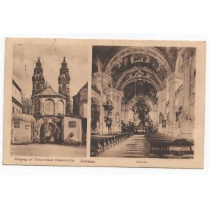 Postcard - Krzeszów, Grussau, Klosterkirche