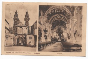 Cartolina postale - Krzeszów, Grussau, Klosterkirche