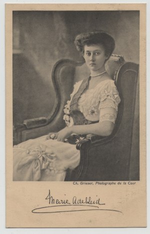 Vintage pohlednice Marie-Adelaide, velkovévodkyně lucemburská