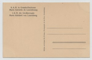 Pocztówka vintage Marie-Adelaide, Wielka Księżna Luksemburga
