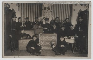 Carte postale - soldats Allemagne 1911. Riesa / Noël