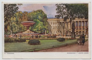 Postcard - Warsaw Saski Garden