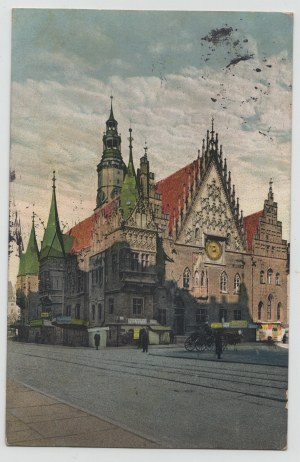 Pohľadnica - Wrocław / Breslau Rathaus