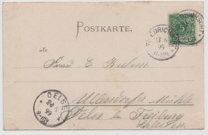 Postkarte - Gruss aus Friedrichsort Mit vollen Segeln.