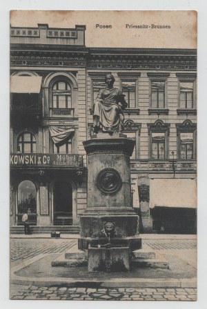 Postcard - Poznań / Posen / Monument to Wincenty Priessnitz