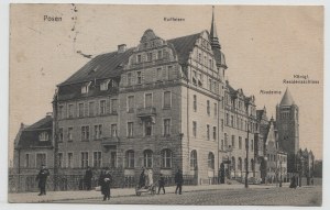 Cartolina - Posen, Poznań. Nella piazza dell'Università.