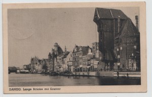 Postkarte - Danzig / Danzig Lange Brucke mit Krantor