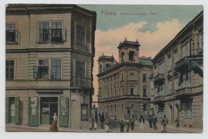 Pocztówka - Pilzno Klub pracowniczy , Pilsen Arbeitervereinshaus 