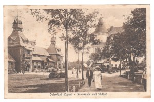 Cartolina - Sopot , passeggiata Ostseebad Zoppot