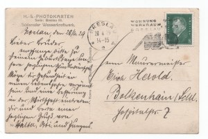 Cartolina postale : Centrale idroelettrica di Breslau , Breslau Wasserkraftwerk