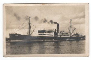 Carte postale : SS Łódź - cargo et navire à passagers